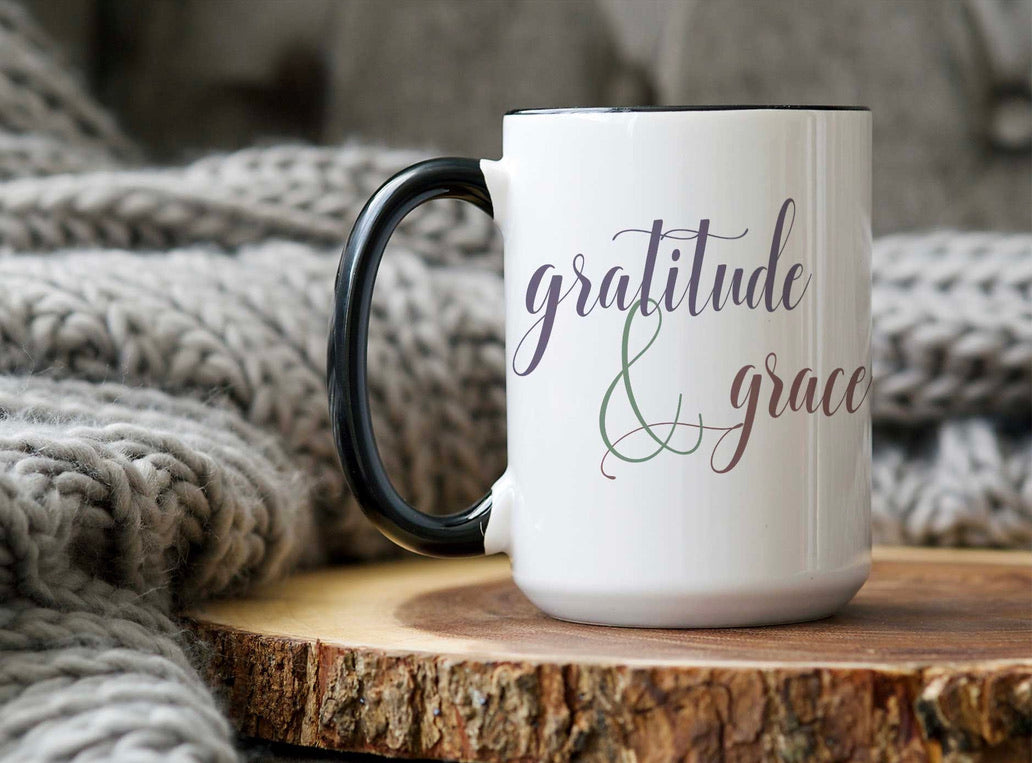 Tall (15 oz.) "gratitude & grace" Mug