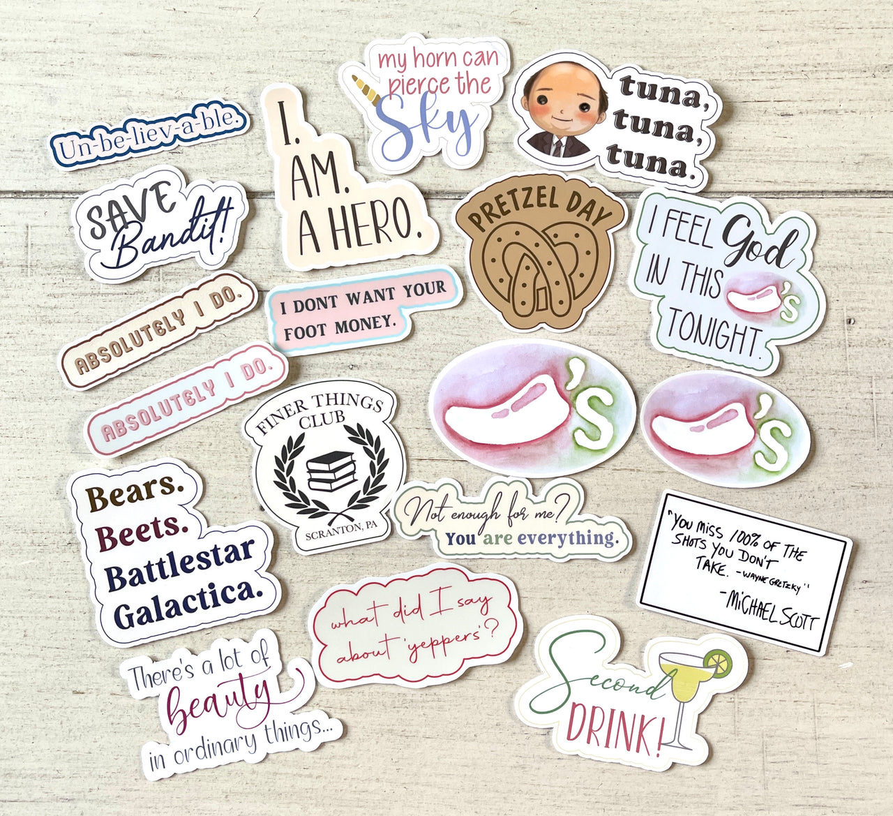 The Office Iconic Quote Stickers