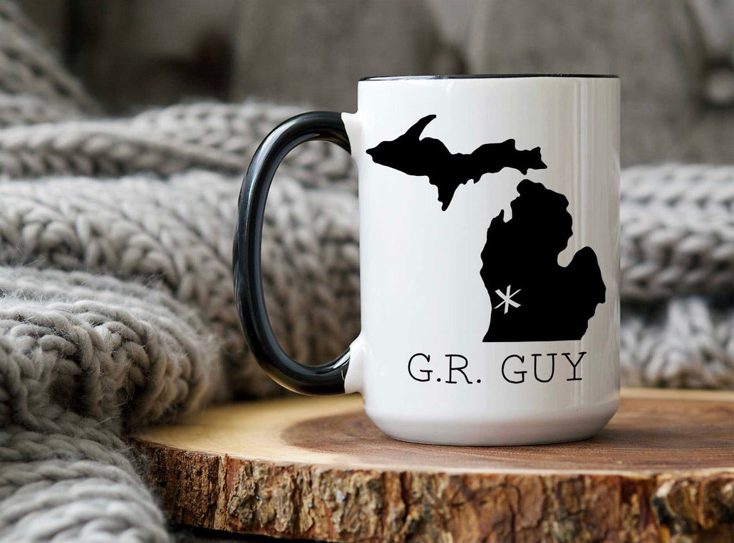 Choose Your City! Tall (15 oz.) "(city) GUY" Michigan Mug