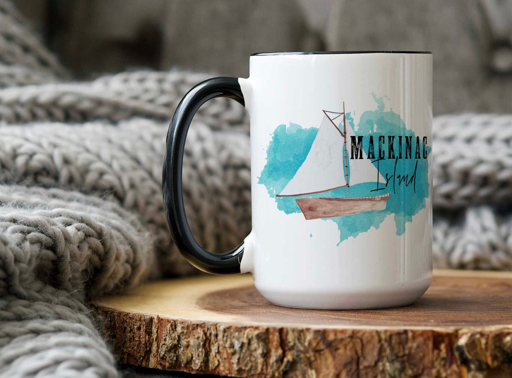 Tall (15 oz.) "Mackinac Island" Boat Mug