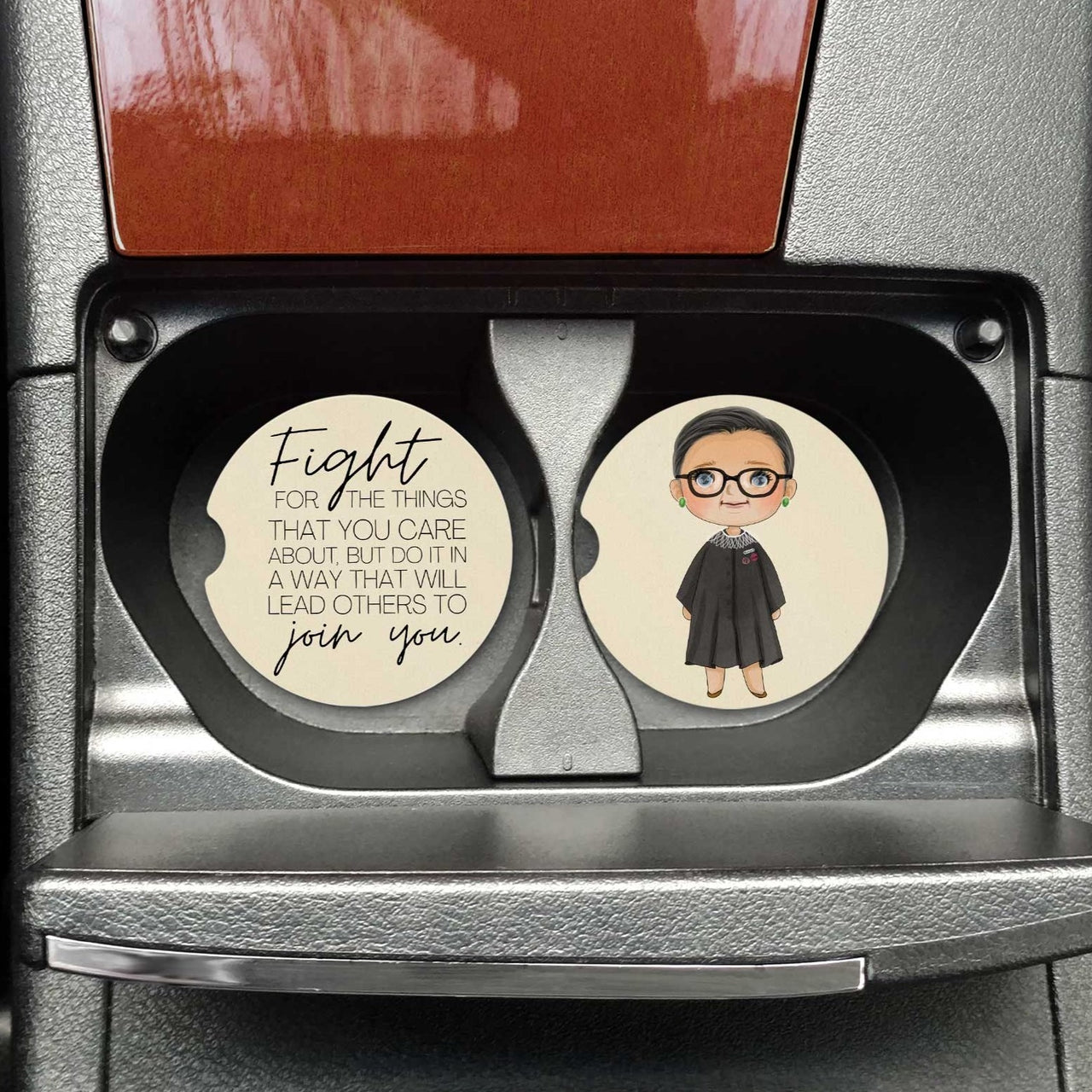 RBG Quote Car Coasters - Set of 2